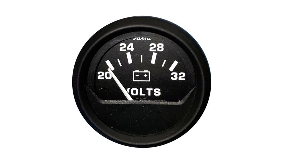 Faria Beede Instruments 2" Voltmeter 20-30V - Euro Black 76639