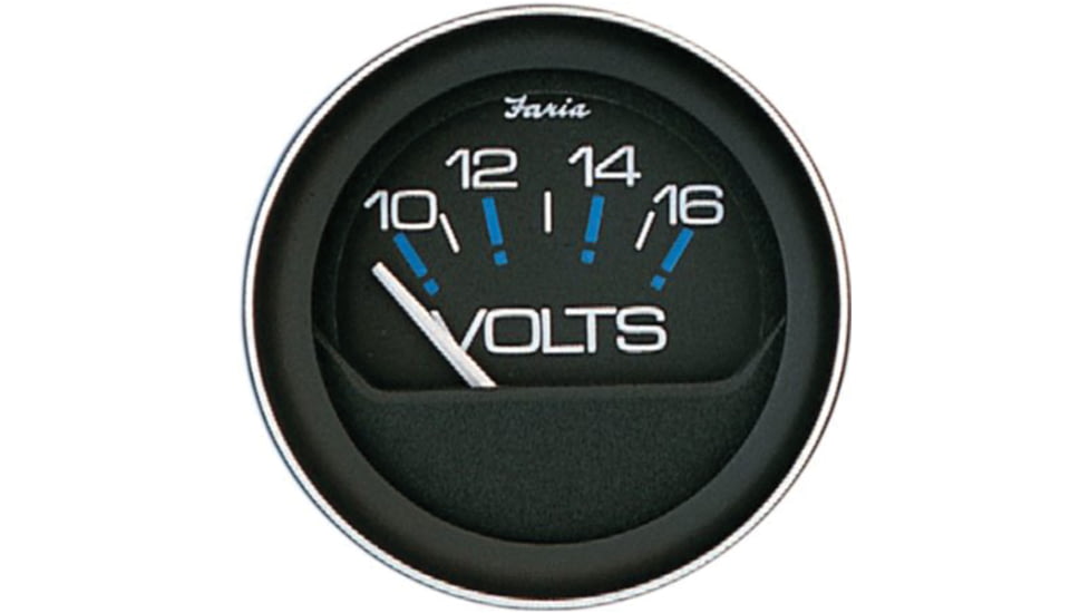 Faria Beede Instruments Voltmeter - 10-16 Volts, Coral, 13010