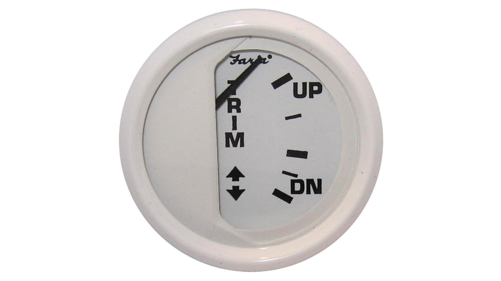 Faria Beede Instruments White 2&quot; Trim Gauge Mercury / Mariner / Mercruiser / Volvo DP / Yamaha-2001 and newer Dress 54672