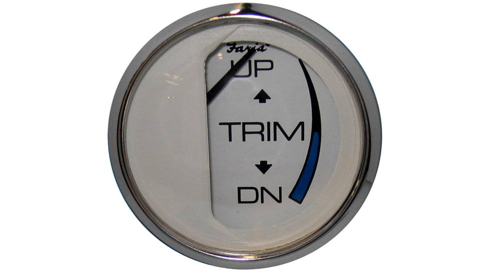 Faria Beede Instruments White SS 2" Trim Gauge Mercury / Mariner / Mercruiser / Volvo DP / Yamaha-2001 and newer Chesapeake 54653