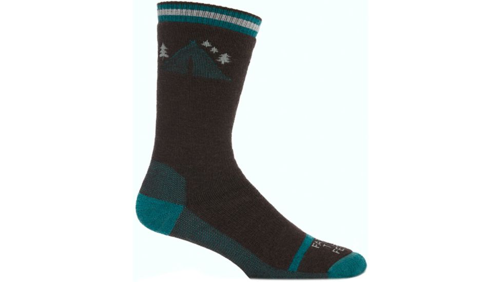 Farm To Feet Asheboro Camping Hiker Sock - Men's-Brown/Atlantic Deep-Medium