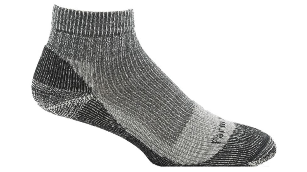 Farm To Feet Boulder Light Weight 1/4 Crew Sock - Men's-Charcoal/Black-Large