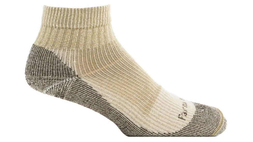 Farm To Feet Boulder Light Weight 1/4 Crew Sock - Men's-Lead Grey/Brown-Large