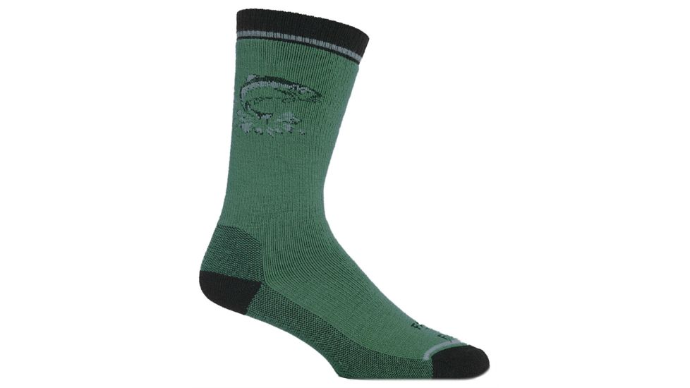 Farm To Feet Concord Fish Sporting Sock - Mens-Sycamore/Black-Large