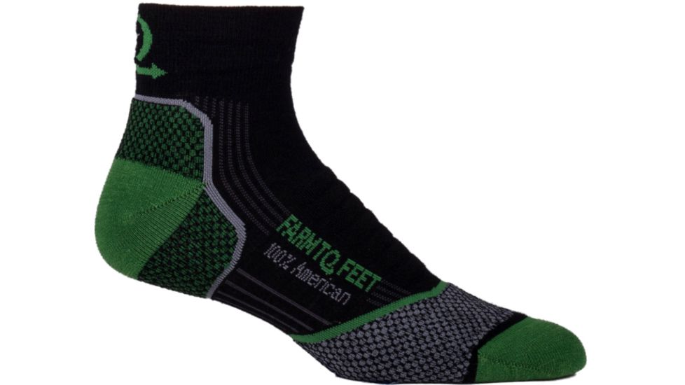Damascus Light 1/4 Crew Sock - Mens-Black/Granite-Medium