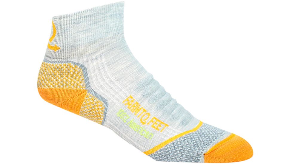 Farm To Feet Damascus Light 1/4 Crew Sock - Women's-Silver/White-Large
