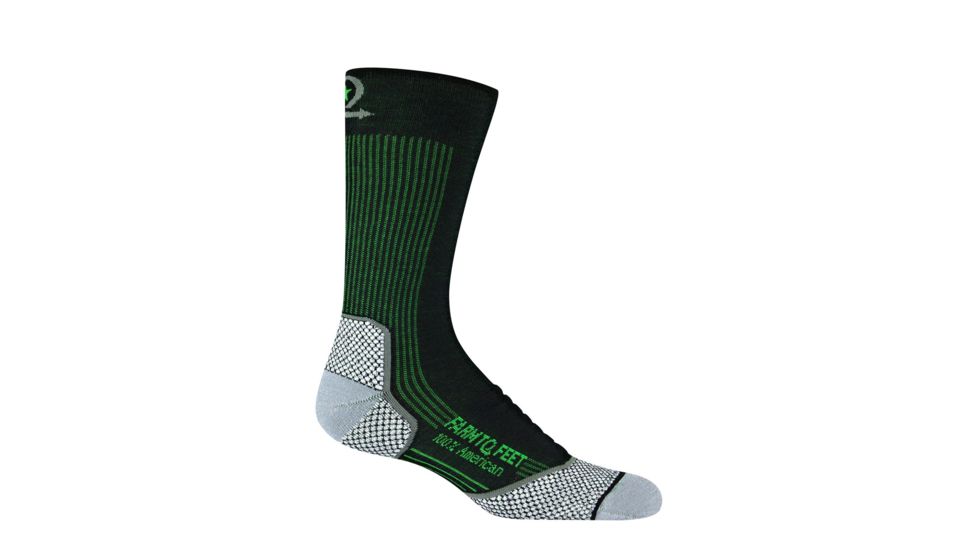 Farm To Feet Damascus Light Crew Sock - Mens, Black, Medium, FF-8985-001-BS-M