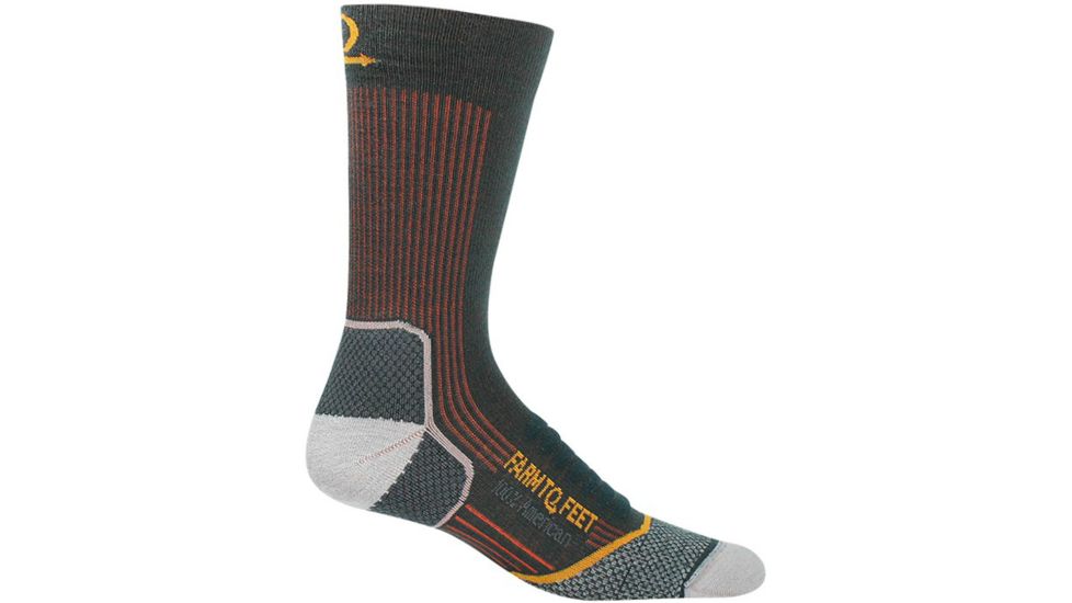 Damascus Light Crew Sock - Mens-Green Gables/Tiger Lily-X-Large