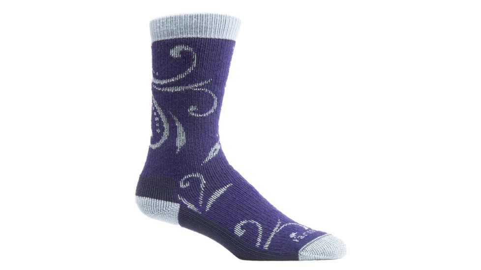Farm To Feet Helena Stylized Traditional Hiker Sock - Womens-Parachute Purple-Large