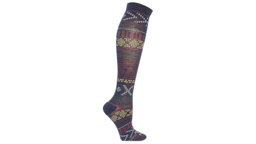 Farm To Feet Mahtomedi Nordic Knee High Sock - Womens-US Blue/ Mercury-Medium