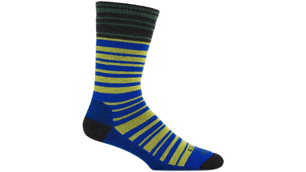 Mount Airy Super Stripe Mid Weight Crew Sock - Mens-Charcoal/Woodbine-X-Large