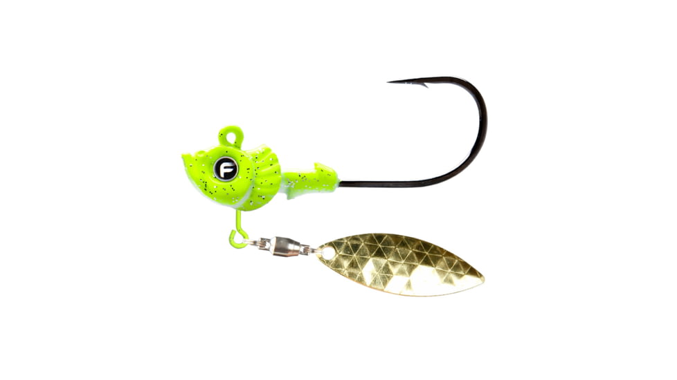 Fathom Pro-Select Belly Blade Jig Head 1/4oz Chartreuse, JH02-1/4-CHRT