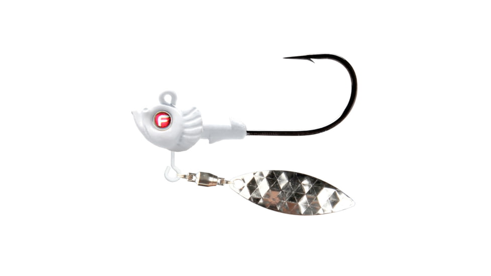 Fathom Pro-Select Belly Blade Jig Head 1/4oz White, JH02-1/4-WHT