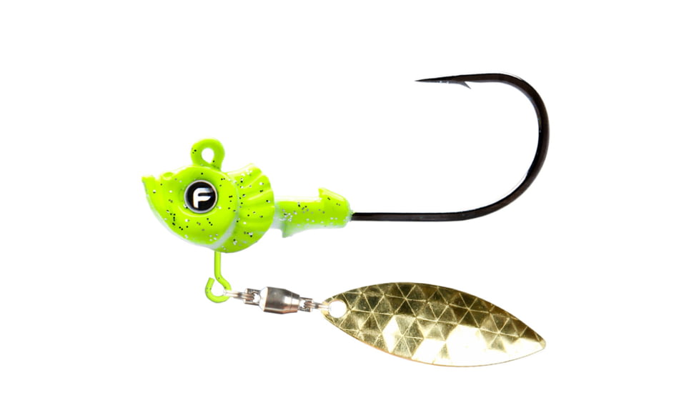 Fathom Pro-Select Belly Blade Jig Head 3/8oz Chartreuse, JH02-3/8-CHRT