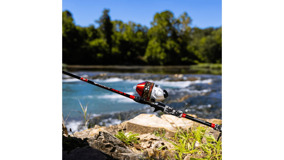 Favorite Fishing Army Spincast Combo 6ft, Medium, 2pc, Black/Red, ARMC602M10