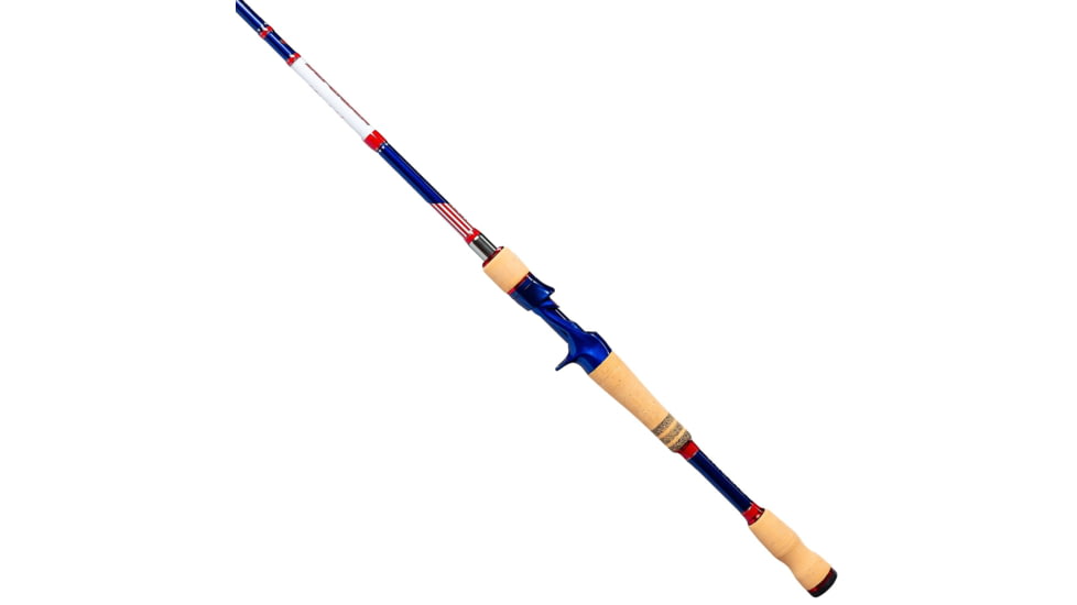 Favorite Fishing Defender Casting Rod, 6ft 10in, Medium, Red/White/Blue, DDFRC-6101M