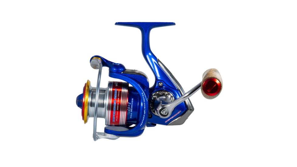Favorite Fishing Defender Spinning Reel, 2000, 5.2:1, Red/White/Blue, DFR2000