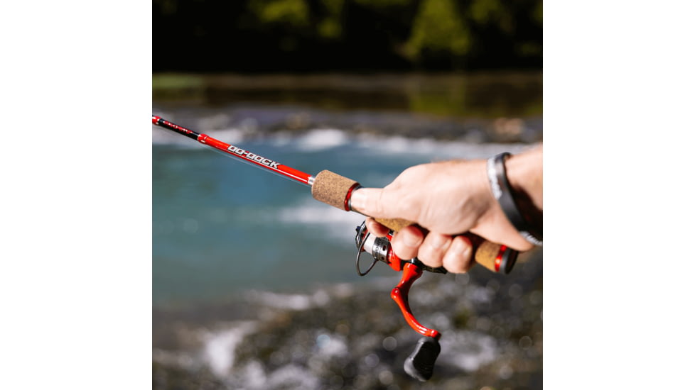 Favorite Fishing Do Dock Snub Nose Crappie Spinning Rod, 5ft 3in, Medium, Red/Black, DDK-531M