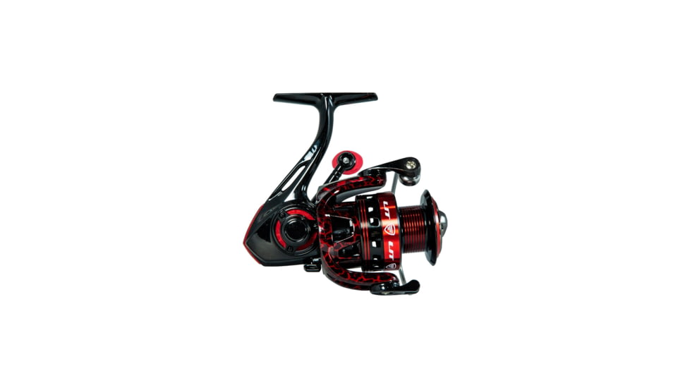 Favorite Fishing PBF Lit Spinning Reel, 3000, 5.2:1, Red/Black, LIT3000