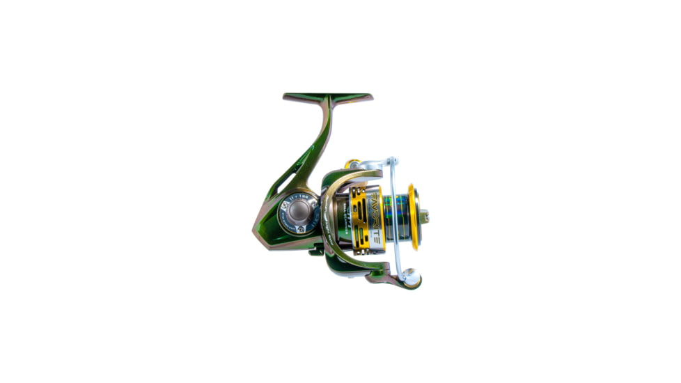 Favorite Fishing Rush Spinning Reel Green/Gold, 5.2:1, 2000, Green/Gold, RUH2000