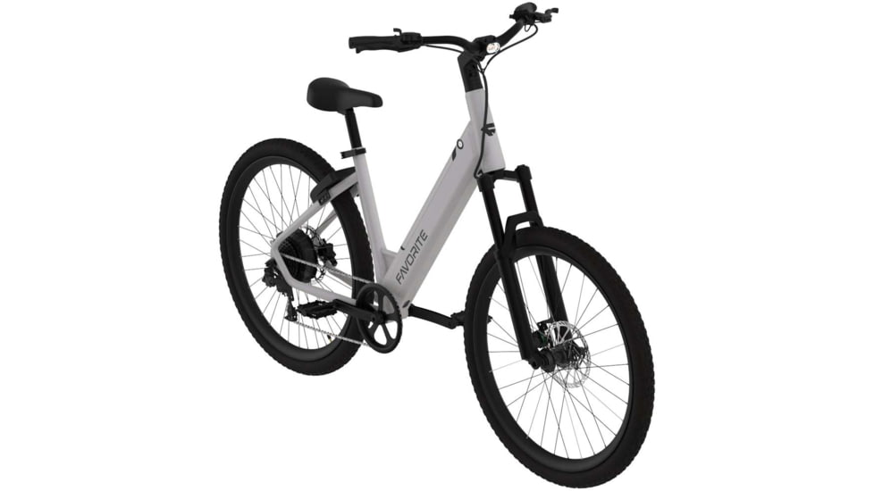 Favorite Hybrid ST E-Bike, White, Medium, 10-50009