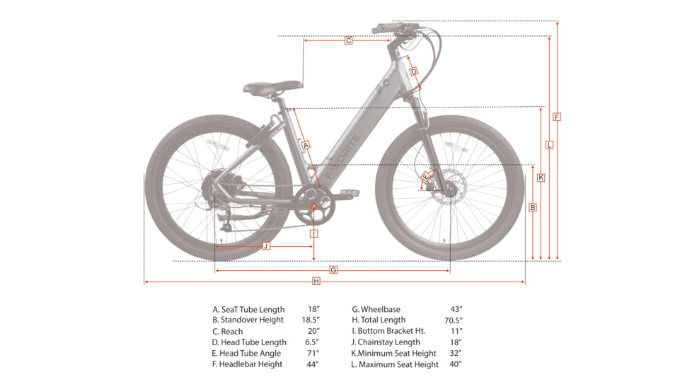 Favorite Hybrid ST E-Bike, Grey, Medium, 10-50004