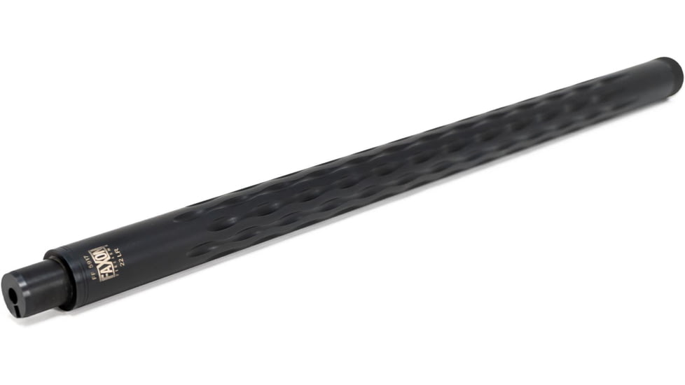 Faxon Firearms 10/22 Bull Barrel, .22LR, 16in, Flame Fluted, 1-16 Twist, Threaded, Nitride, Black, 816341026308