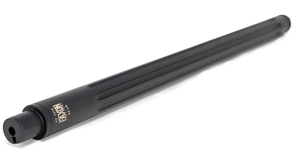Faxon Firearms 10/22 Bull Barrel, .22LR, 16in, Straight Fluted, 1-16 Twist, Threaded, Nitride, Black, 816341026278
