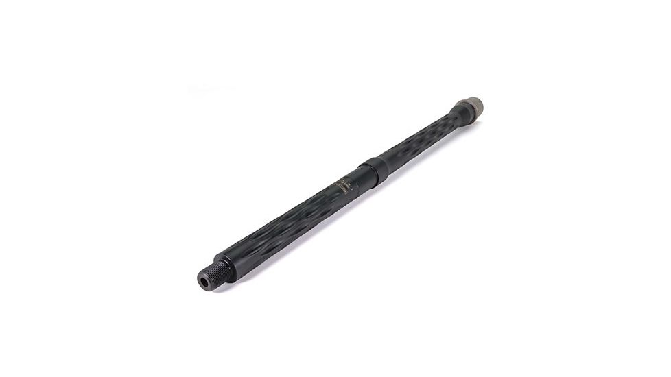 Faxon Firearms .223 Wylde Flame Fluted Rifle Barrel, Mid-Length, 416-R Stainless QPQ Nitride, 5R, NP3 Extension, Black Nitride, 16, 15BW8M16LMQ-5R-NP3