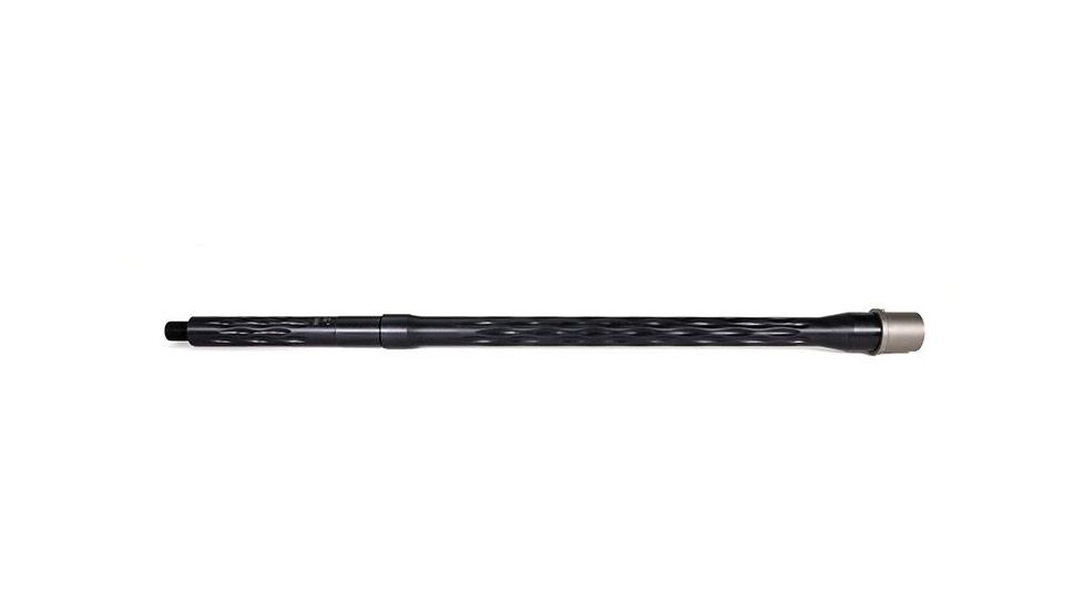 Faxon Firearms .223 Wylde Flame Fluted Rifle Barrel, Rifle-Length, 416-R Stainless QPQ Nitride, 5R, NP3 Extension, Black Nitride, 18, 15BW8R18LMQ-5R-NP3