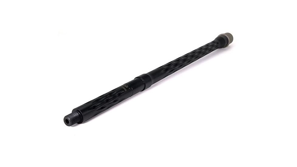 Faxon Firearms .223 Wylde Flame Fluted Rifle Barrel, Rifle-Length, 416-R Stainless QPQ Nitride, 5R, NP3 Extension, Black Nitride, 18, 15BW8R18LMQ-5R-NP3