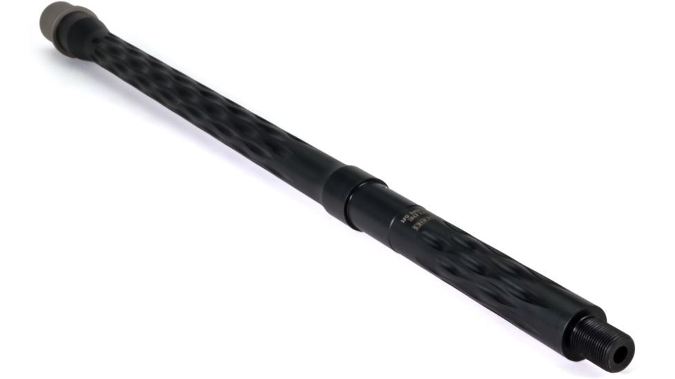Faxon Firearms .223 Wylde Flame Fluted Rifle Barrel, Rifle-Length, 416-R Stainless QPQ Nitride, 5R, NP3 Extension, Black Nitride, 18, 15BW8R18LMQ-5R-NP3