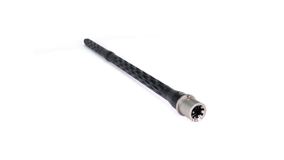 Faxon Firearms .223 Wylde Flame Fluted AR-15 Rifle Barrel, Rifle-Length, 416-R Stainless QPQ Nitride, 5R, NP3 Extension, Black Nitride, 20, 15BW8R20LMQ-5R-NP3