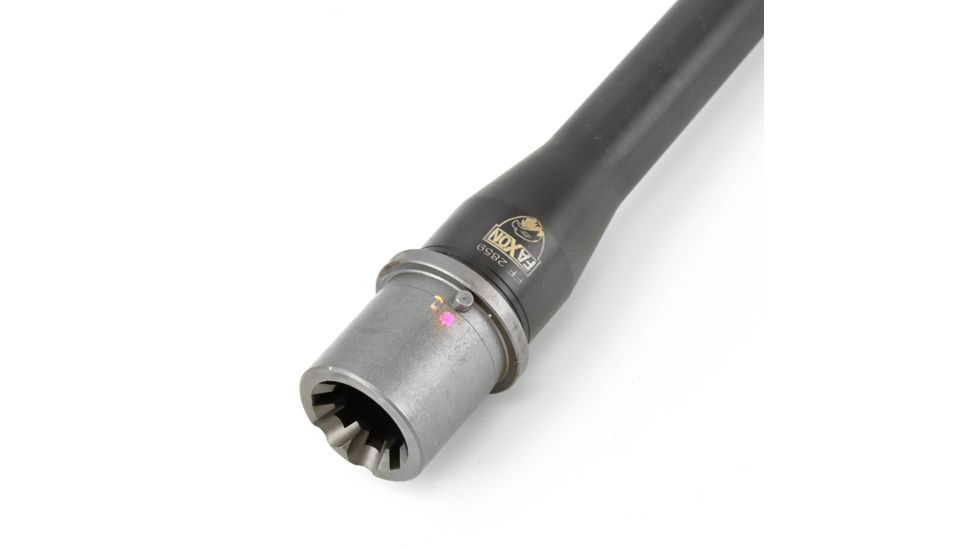 Faxon Firearms .223 Wylde Gunner Rifle Barrel, Mid-Length, 416-R Stainless QPQ Nitride, 5R, NP3 Extension, Black Nitride, 14.5, 15BW8M14NGQ-5R-NP3