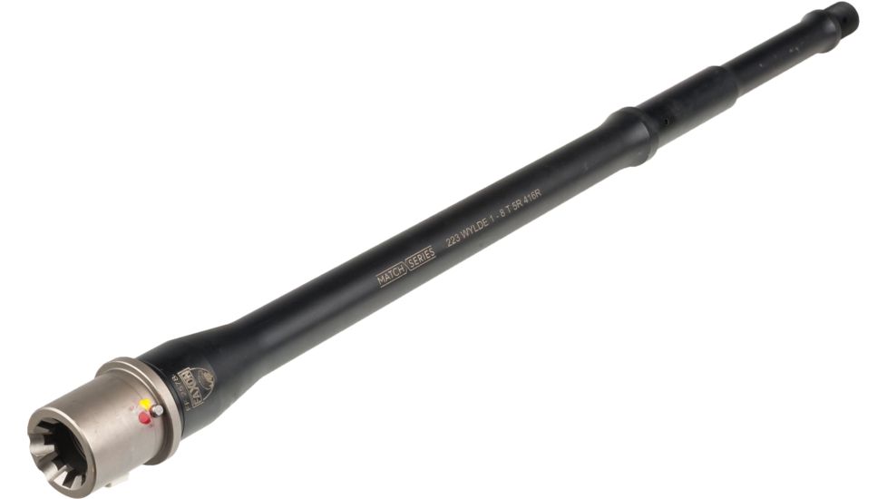Faxon Firearms .223 Wylde Gunner Rifle Barrel, Mid-Length, 416-R Stainless QPQ Nitride, 5R, NP3 Extension, Black Nitride, 14.5, 15BW8M14NGQ-5R-NP3