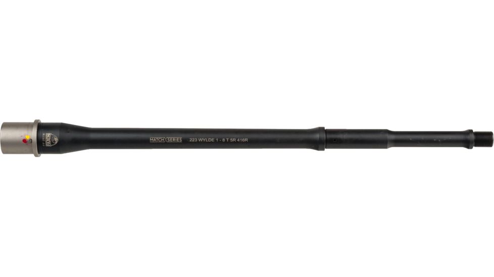 Faxon Firearms .223 Wylde Gunner Rifle Barrel, Mid-Length, 416-R Stainless QPQ Nitride, 5R, NP3 Extension, Black Nitride, 14.5, 15BW8M14NGQ-5R-NP3