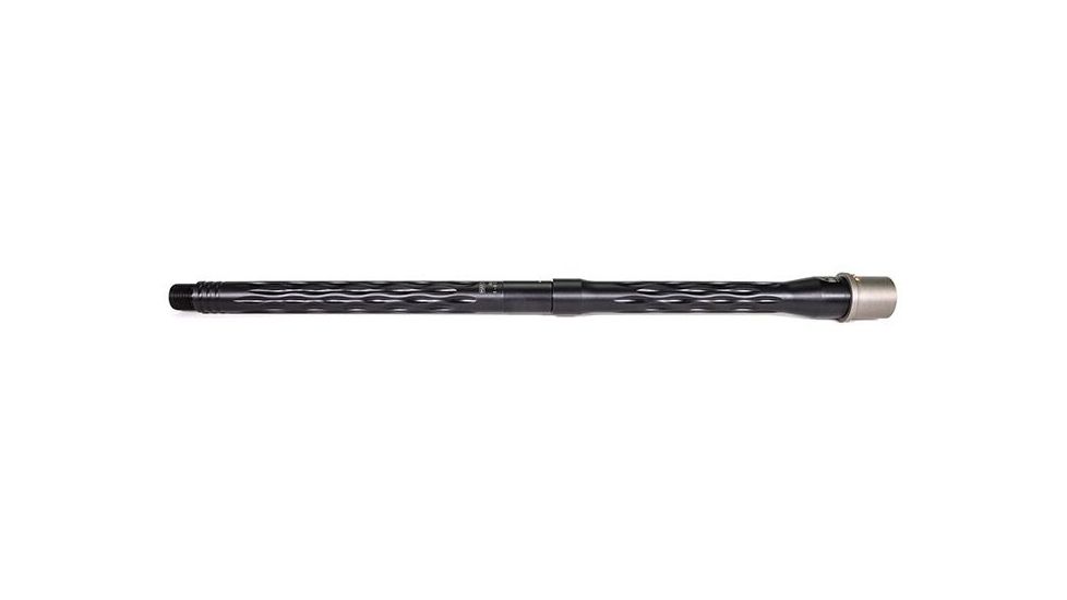 Faxon Firearms 300 Flame Fluted Rifle Barrel, Carbine-Length, 416-R Stainless, QPQ Nitride, 5R, NP3 Extension, Black Nitride, 16, 15B38C16LMQ-5R-NP3