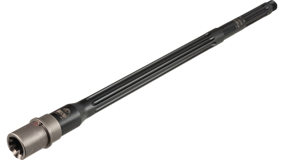Faxon Firearms .308 Winchester Heavy Fluted Rifle Barrel, Rifle-Length, 416-R Stainless QPQ Nitride, 5R, NP3 Extension, Black Nitride, 18, 10B810R18FHQ-5R-NP3