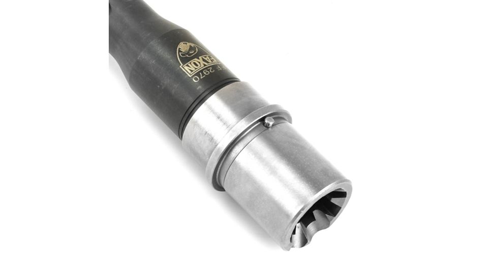 Faxon Firearms .308 Winchester Heavy Fluted Rifle Barrel, Rifle-Length, 416-R Stainless QPQ Nitride, 5R, NP3 Extension, Black Nitride, 18, 10B810R18FHQ-5R-NP3