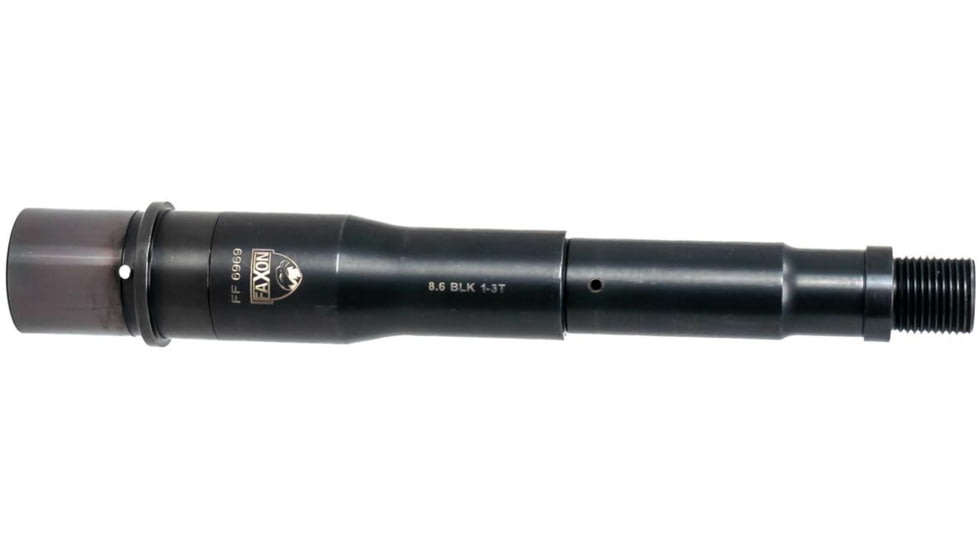 Faxon Firearms 8in Big Gunner Barrel, 8.6 BLK, Pistol Length, 4150, Nitride, 1-3 Twist Rate, Black, 10A863P8NGQ