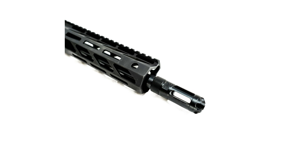 Faxon Firearms 9mm MuzzLok Ported Flash Hider, Black, FFMD9MMPFHSQPQ