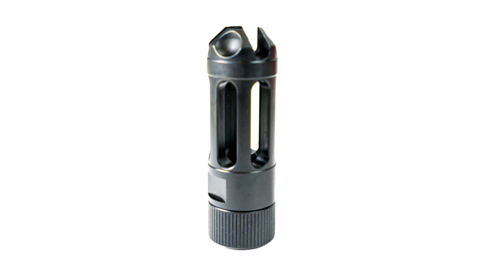Faxon Firearms 9mm MuzzLok Ported Flash Hider, Black, FFMD9MMPFHSQPQ