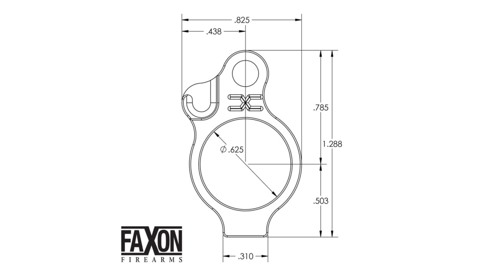 Faxon Firearms Adjustable 3 Screw Low Profile Gas Block, .625 inch, Black, GBA-LP-625-3