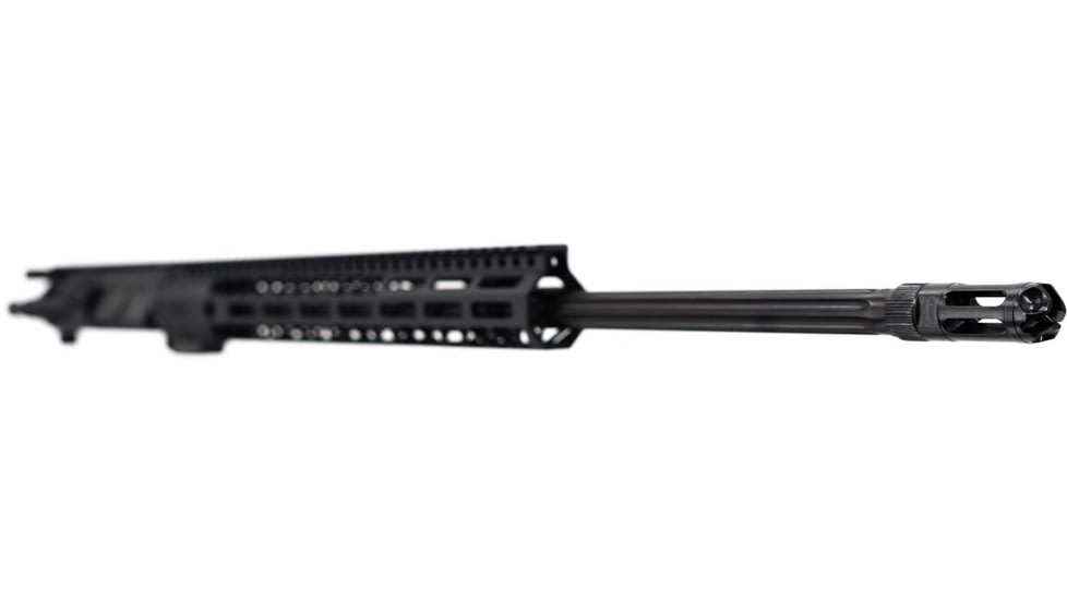 Faxon Firearms Ascent Upper Receiver with Flash Hider, 22 ARC, 24 inch Barrel, Heavy Fluted Profile, Rifle Length, 1-7 Twist, 1/2 x 28 Thread, A2 Birdcage Flash Hider, Black, FX22A124-U
