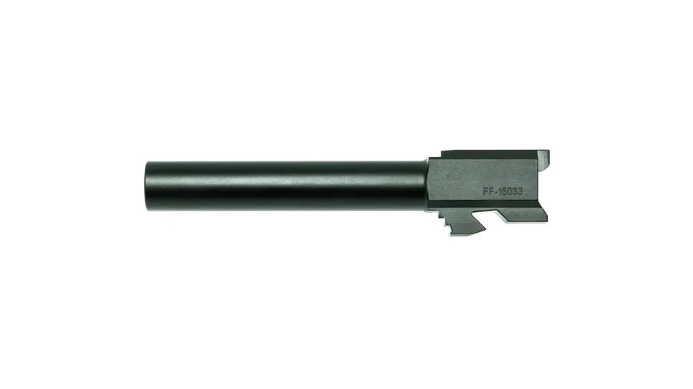 Faxon Firearms Duty Series 9mm Luger, Glock 17 Gen 2-4 Non-Threaded Pistol Barrel, 4.5in, 1-10 Twist, Black, GA910N17NGQ-N