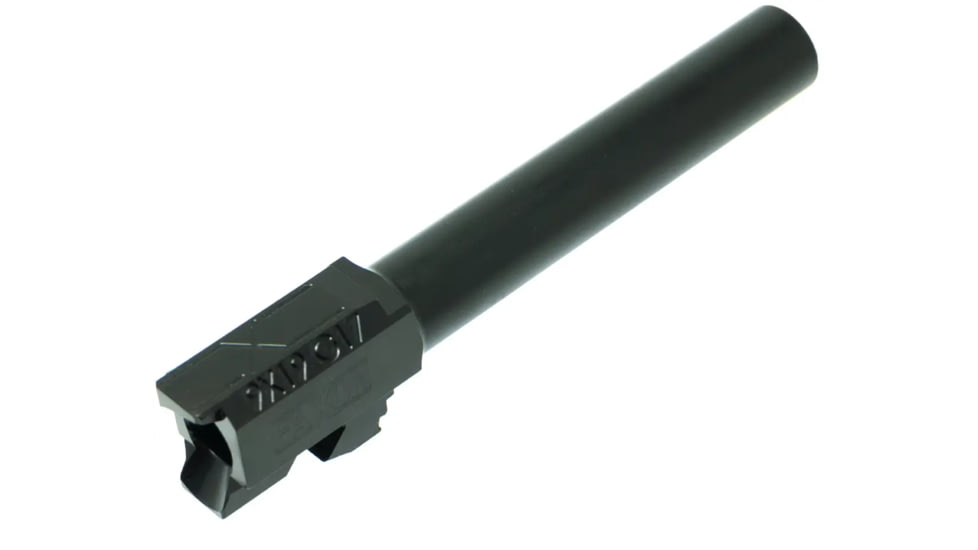 Faxon Firearms Duty Series 9mm Luger, Glock 17 Gen 2-4 Non-Threaded Pistol Barrel, 4.5in, 1-10 Twist, Black, GA910N17NGQ-N