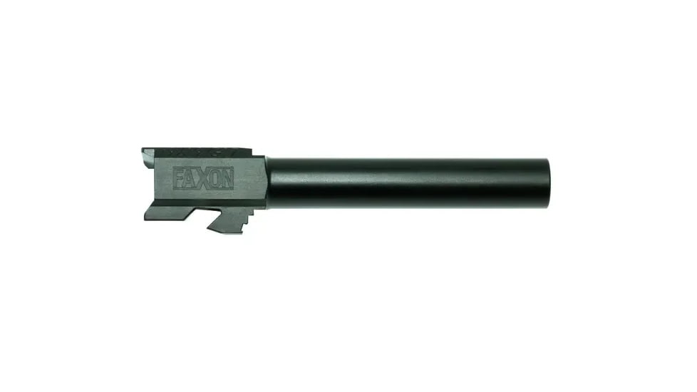 Faxon Firearms Duty Series 9mm Luger, Glock 17 Gen 2-4 Non-Threaded Pistol Barrel, 4.5in, 1-10 Twist, Black, GA910N17NGQ-N