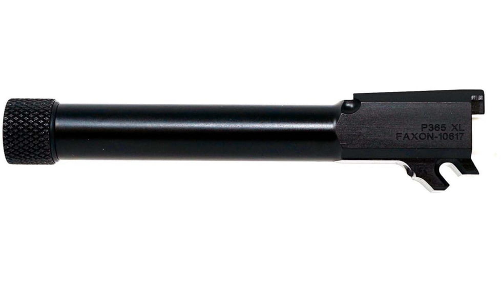 Faxon Firearms Duty Series Barrel for P365 XL, 9mm, 4150, QPQ Nitride, Threaded, Black Nitride, 9mm, 365A910NXNOQ-T