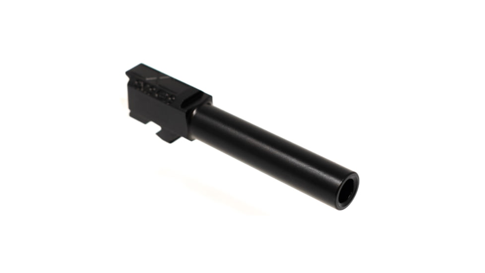 Faxon Firearms Duty Series Glock 19 Compact 9mm Non-Threaded Pistol Barrel, 4in, 1-10 Twist, QPQ Nitride, Black, GA910N19NGQ-N