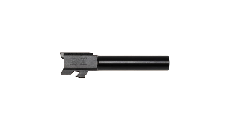 Faxon Firearms Duty Series Glock 19 Compact 9mm Non-Threaded Pistol Barrel, 4in, 1-10 Twist, QPQ Nitride, Black, GA910N19NGQ-N